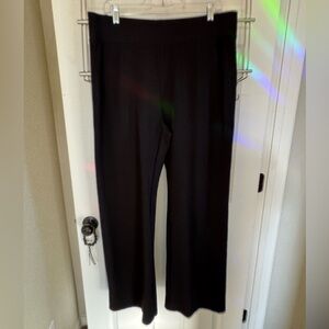 Brass Black Wide-Leg Heavyweight Knit Women's Pants